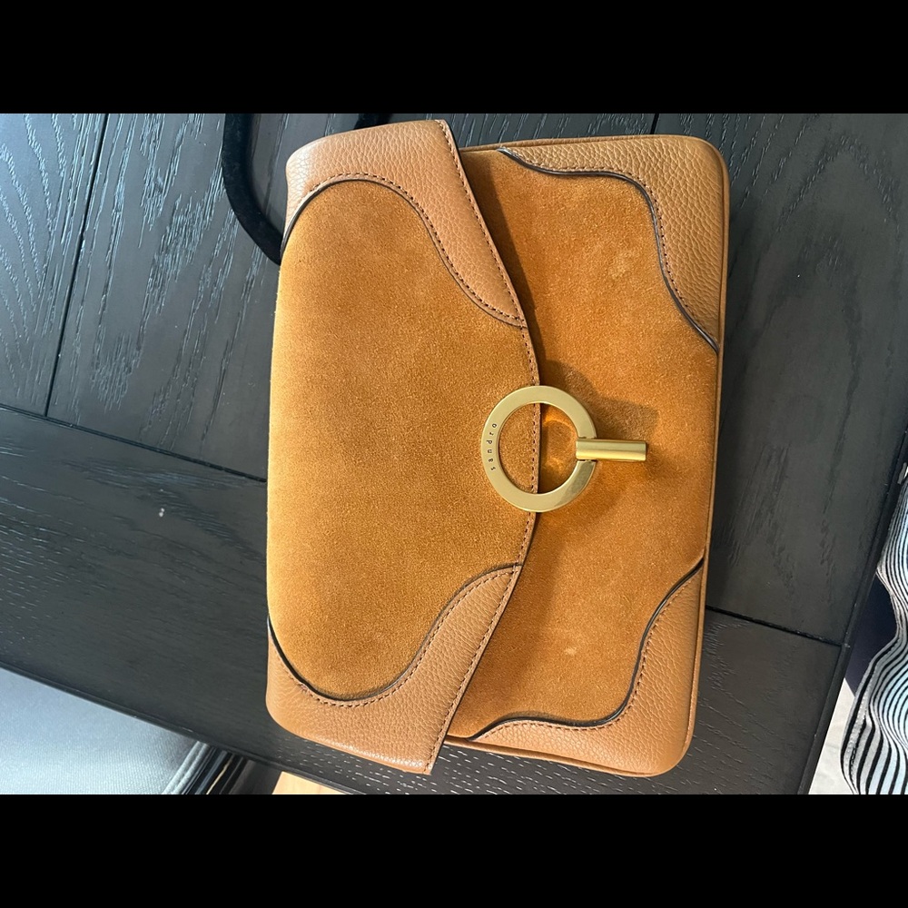 Sandro crossbody suede bag